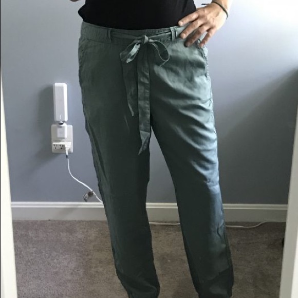 Teal Sanctuary Tunnel Tie Jogger Pants - Picture 3 of 3
